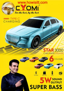 CYOMI CY Star 3000  CAR STYLE With Dynamic Thunder Sound Auto Series 5 W Bluetooth Speaker - (Buy  CAR STYLE Speaker Online)