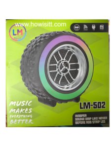 LAMAT LM 502 Led Tyre  Portable Speaker with USB/Micro SD Card/AUX 10 W Bluetooth Speaker (Buy Speaker Online)
